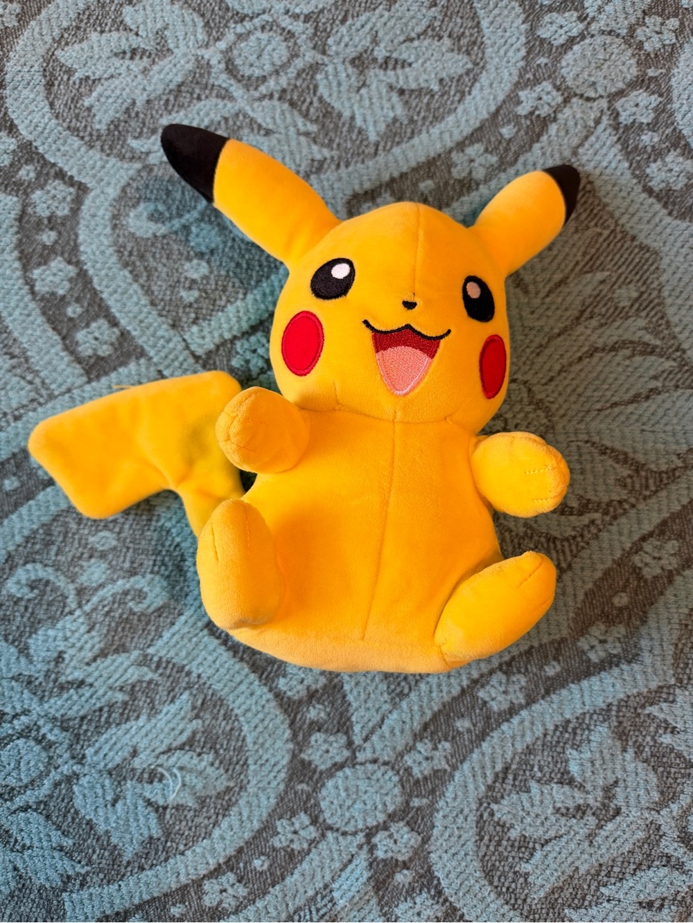 Pokemon Pikachu Plush - Bright Yellow with Red Cheeks and Black Ear Tips